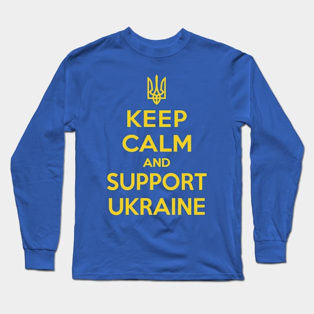 Keep calm and support Ukraine Long Sleeve T-Shirt by Vitaliy_Klimenko